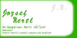 jozsef mertl business card